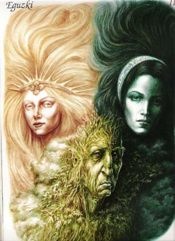 The Goddesses Eguzki, Ilargi & Lur